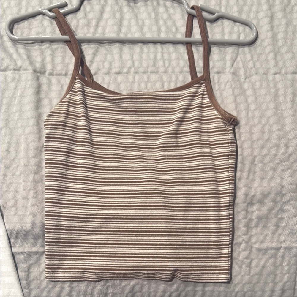 Cotton On Brown and Cream Striped Camisole